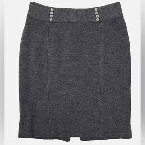 White house black market WHBM solid gray pencil skirt women's size 2